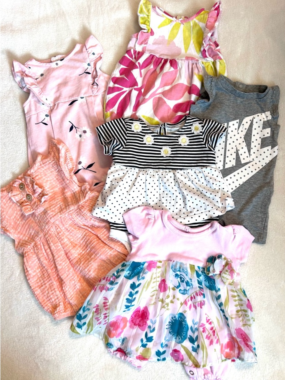 👶🏻SALE❗️ Baby Girls Cute Summer Bubble Rompers -6 Sets